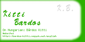 kitti bardos business card